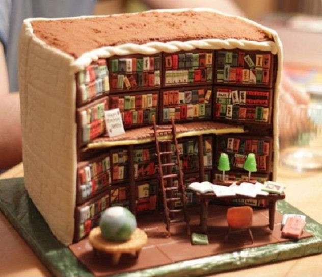 library-cake